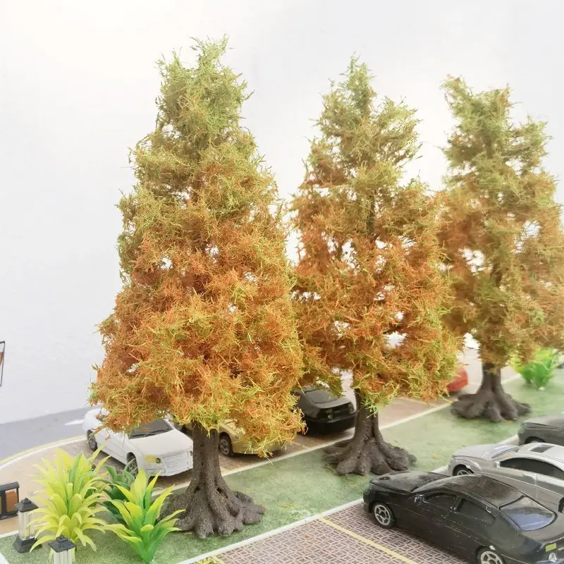 Künstliche Miniatur-Drahtbäume, 12/15 cm, Simulationspflanzen für Eisenbahnzug-Layout/Landschaft/Wargaming/DIY-Modellbau/Diorama