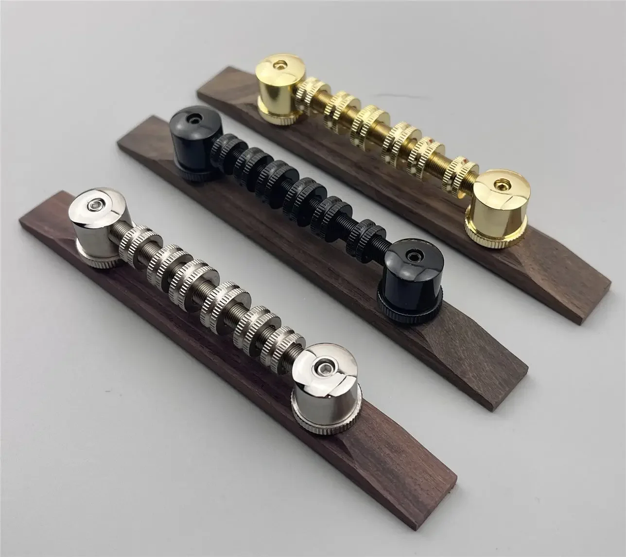 

Guitar Space Control Adjustable Roller GUITAR Bass Bridge~Rosewood Base~ Fits Gret-ch JAZZ electric guitar