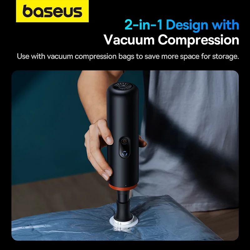 Baseus A5 16000Pa Wireless Car Vacuum Cleaner Powerful Portable Handheld Automotive Mini Vacuum Cleaner For Car Home PC Machine