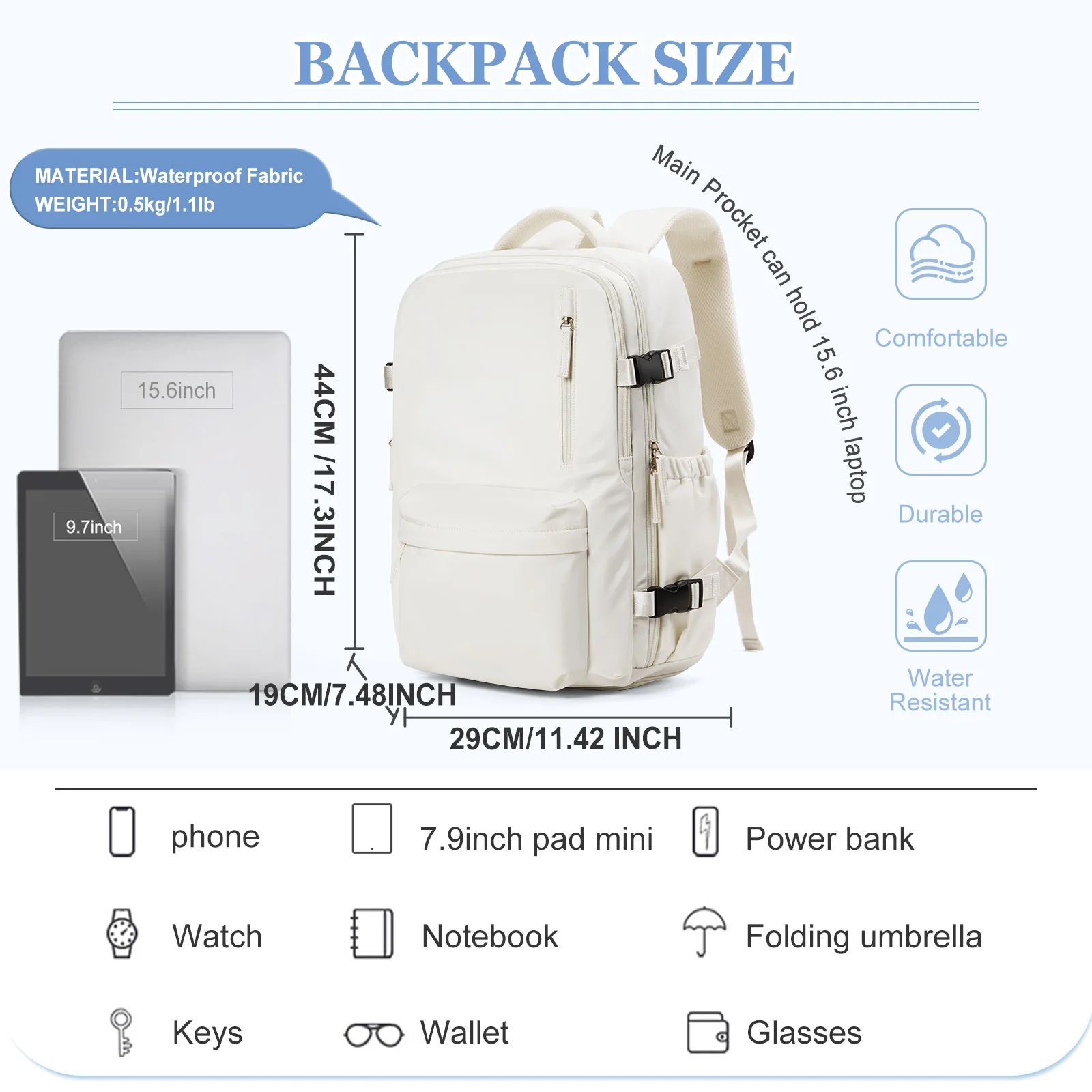 Cabin Waterproof Travel Backpack for Women Men，School Bag Outdoor Laptop Backapck University High School Student Backpack