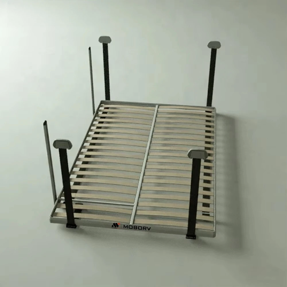 MOBORV Custom 12V 24V Foldable Camper Van Bed Lift System Aluminum Motorhome Lifting Mechanism RV Conversion Hardware