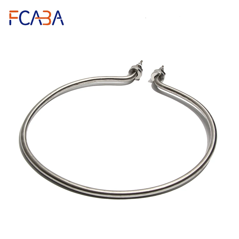 FCABA Round Ring 304 Stainless Steel Heating Tube Bucket Heating Pipe Fittings 220V  3000W