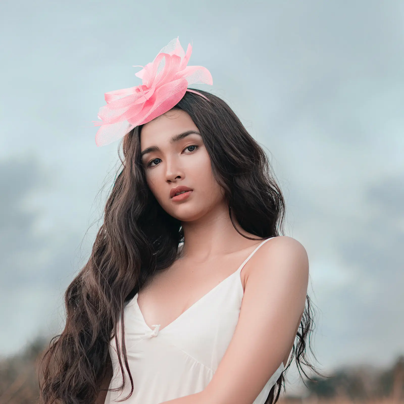 

Элегантная легкая заколка-фасцинатор для волос, женский головной убор для свадьбы, чаепития, банкета, аксессуар для прически невесты