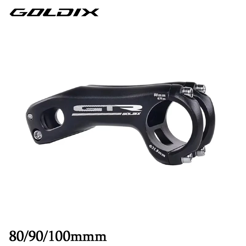 GOLDIX -17 Degree 80/90/100mm 3D Forging Bicycle Stem Aluminum Alloy Bike Stem for Mountain Bike 31.8mm Handle Bicycle Parts