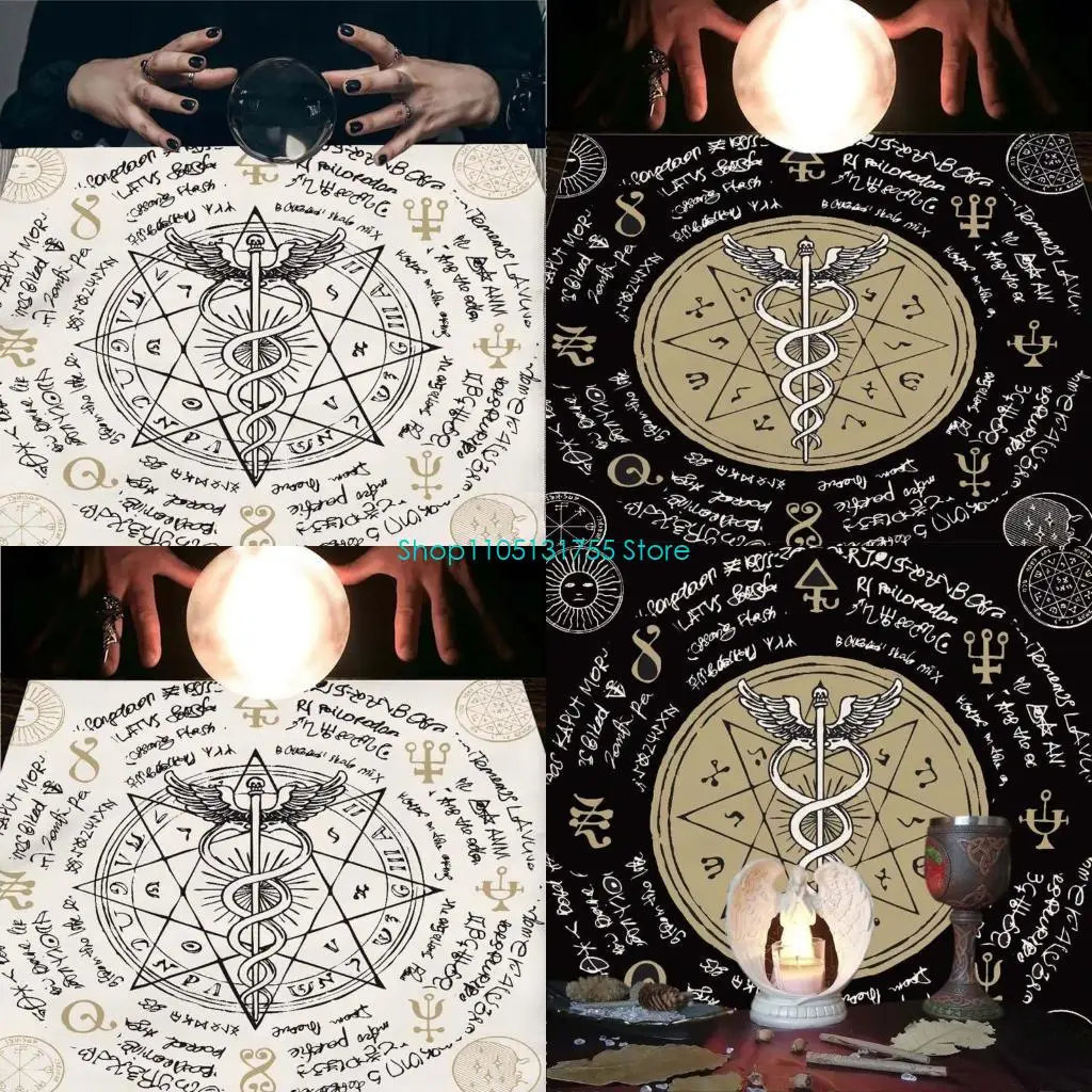 

K0EF Astrologys Divinations Tapestry Maces Tarots Card Tablecloth Altars Cloth