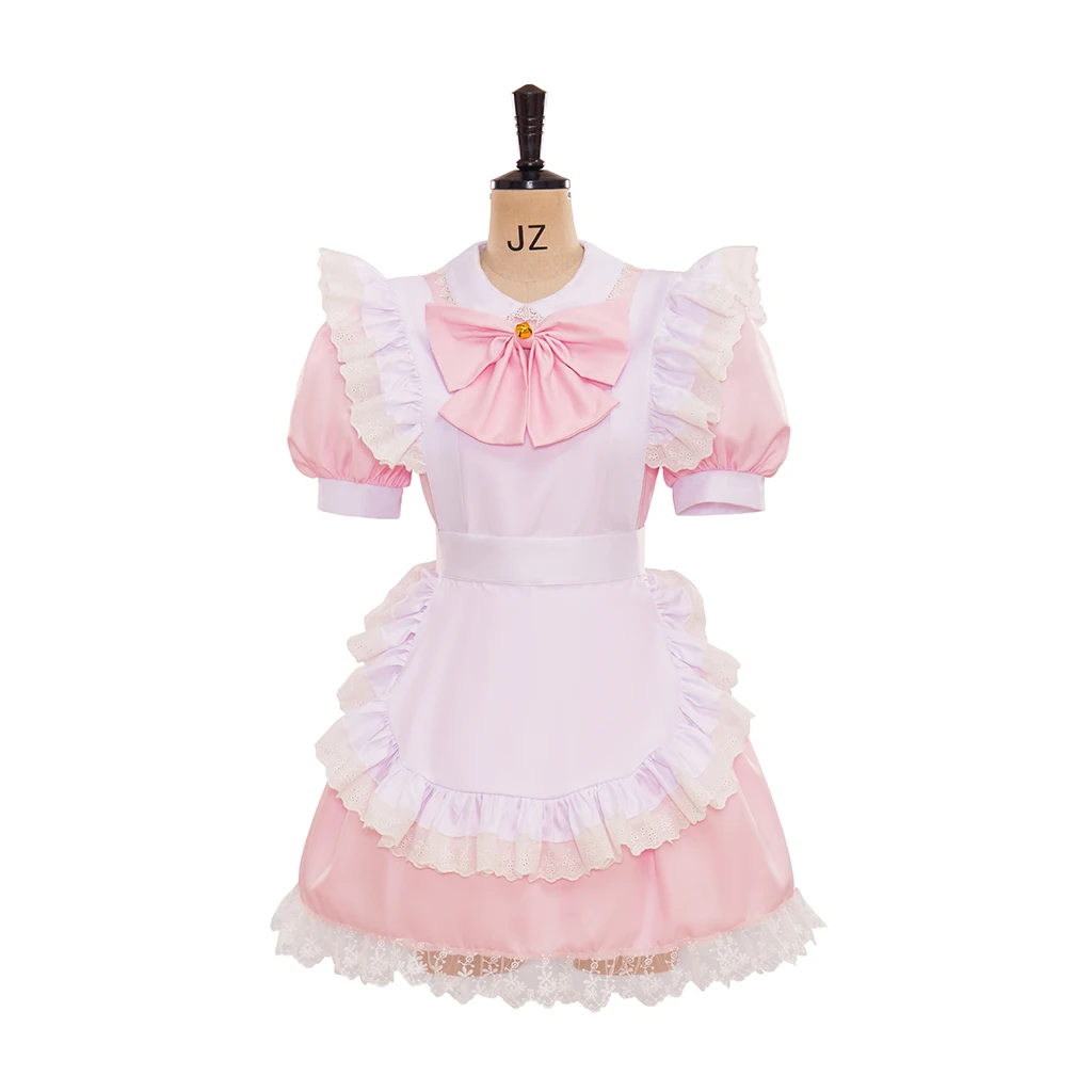ผู้หญิงสีชมพู Lolita COSPLAY เครื่องแต่งกายผู้หญิงชุดเจ้าหญิงฮาโลวีนญี่ปุ่นชุด