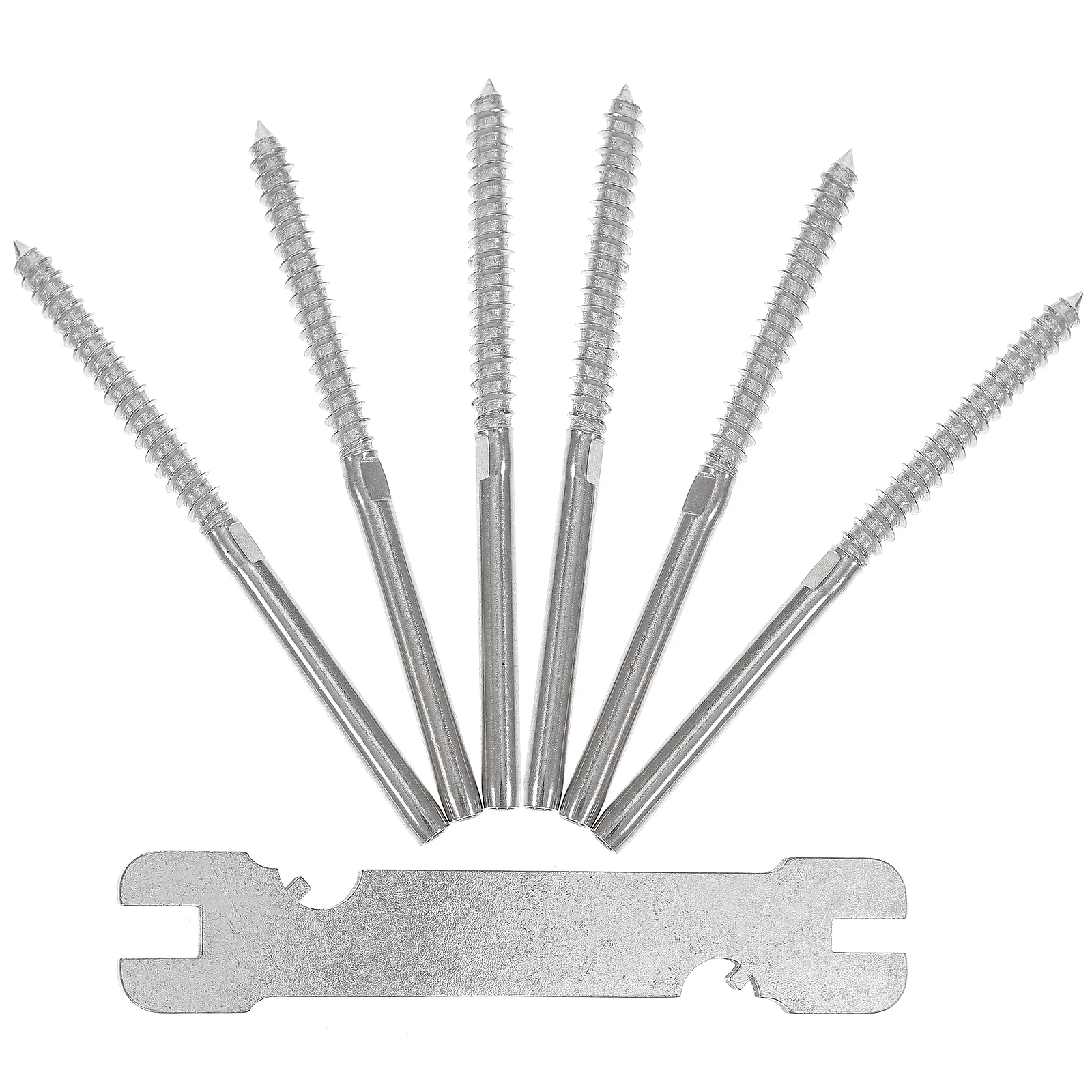 

Threaded Tensile Screws 3 Pairs Right Left 1/8 Inch Stainless Steel Deck Railing Kit Cable System Lag Hardware