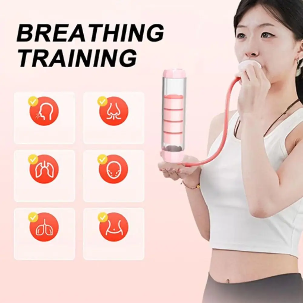 جهاز تدريب العضلات للتنفس، جهاز أقوى للرئتين، جهاز تدريب عضلات البطن قابل للتعديل، مجموعة واحدة من مدرب التنفس العميق الصحي #2