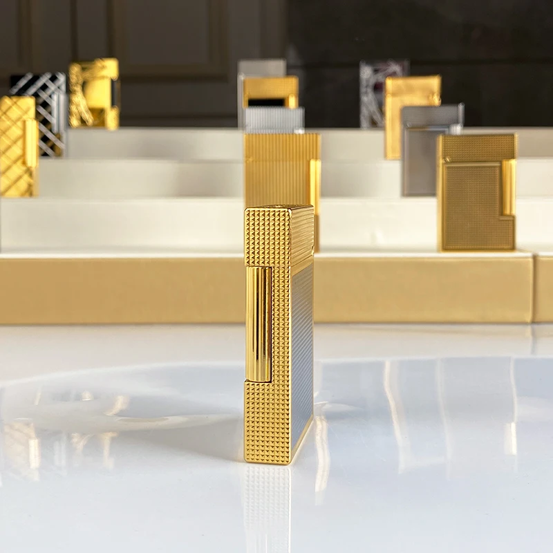 

Новая памятная серия, роскошная зажигалка с одним и двойным пламенем Ping Sound, бутановая зажигалка для курения сигарет с натуральной краской 18058