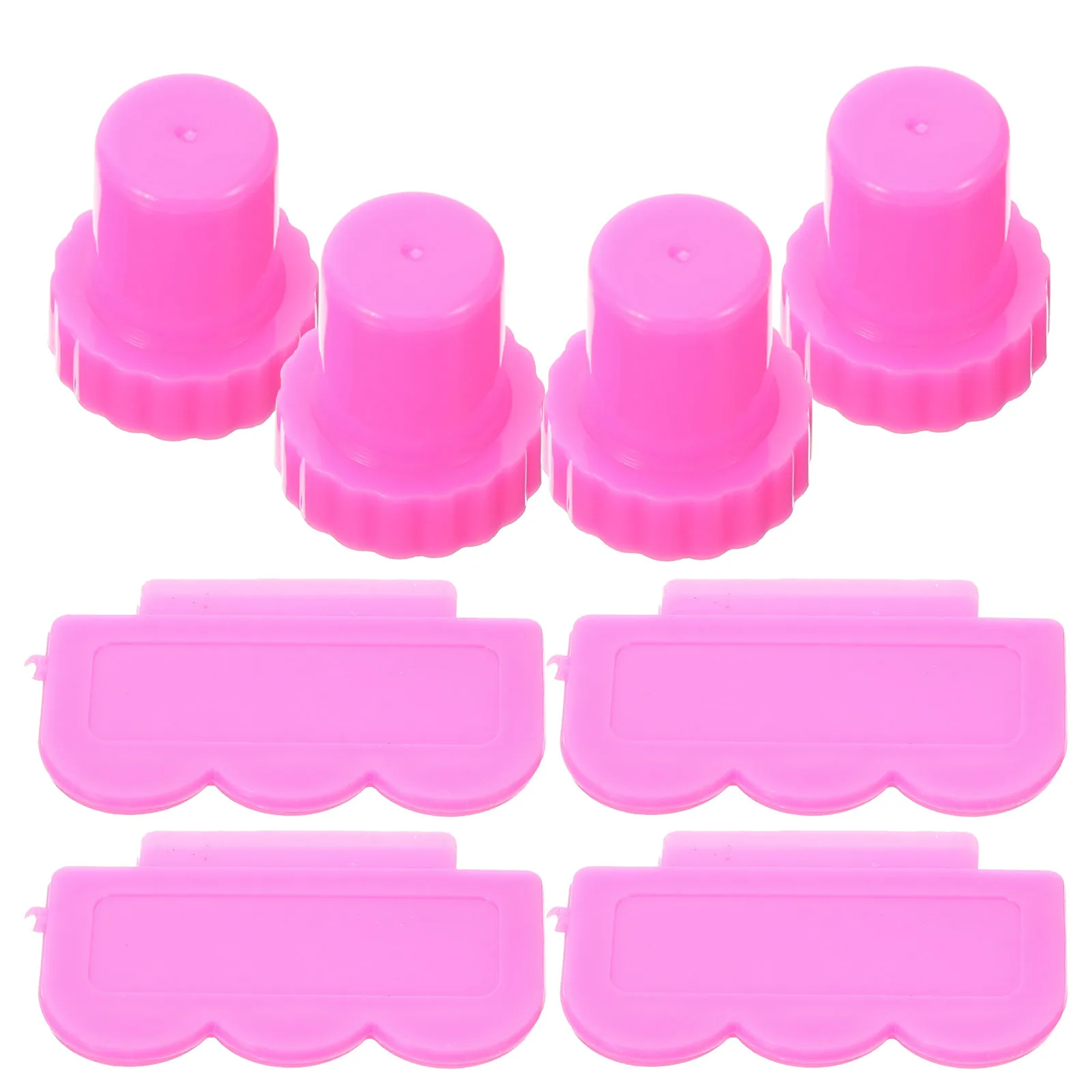 4 set Kit timbro per unghie in silicone per manicure fai da te Design artistico Strumento per nail art con punta per timbratura precisa e trasparente