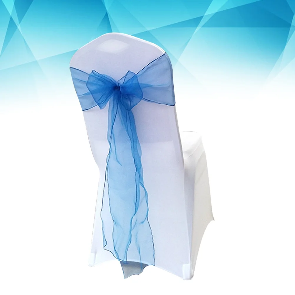 

10Pcs Chair Cover Ribbon Royal Blue Perfect for Any Occasion Lightweight Easy to Clean and Store Chair Ribbon