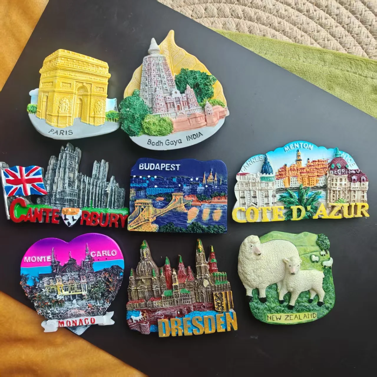 Fridge Magnet 3D Resin Dresden  Germany Budapest Monaco Paris India French New Zealand World Travel Memoirs Travel Souvenirs