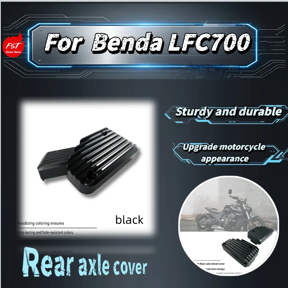 For Benda LFC700  Rear Wheel Axle Decorative Cover, Retro Stylish Wheel Shaft Trim Cool Modified Motorcycle Accessories