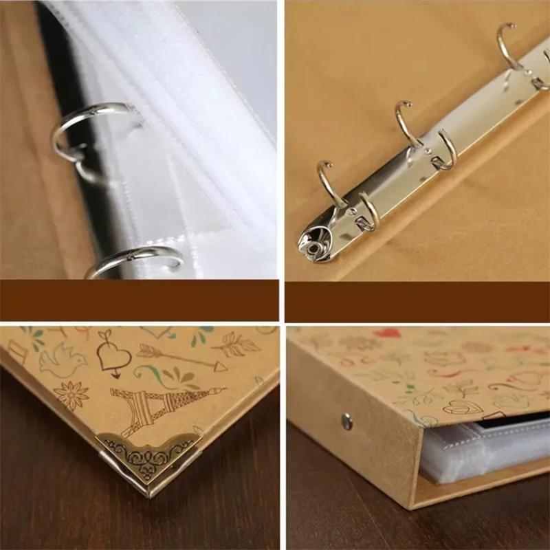 Vintage Paper 3-inch Photo Album Large Capacity Family Album Photo Insert Commemorative Album Ticket Album Storage Book