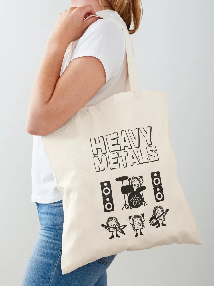 Heavy metals band, heavy metals that rock, nerd chemist periodic table Tote Bag custom canvas bag the tote bag