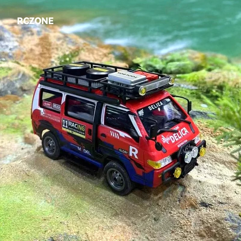 Samochód symulacyjny RC 4WD 1:24 Mitsubishi Delica model ciężarówki RTR profesjonalny zmodyfikowany model zabawki dla chłopców i dziewcząt