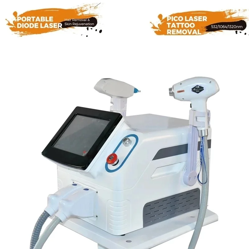 

Diode Laser 2 In 1 Multifunction Diode Laser Nd Yag Tattoo Hair Removal 808nm 755nm 1064nm Painless Permanent Skin Whitening