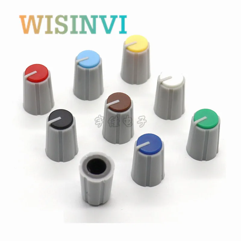 10PCS 11X17MM half shaft plastic knob potentiometer rotary encoder volume switch knob 270 Degree D-Shaped Inner Hole 6mm 