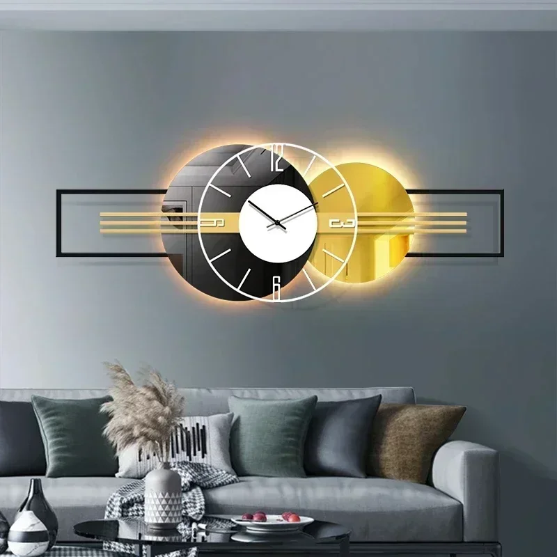 Modern fashionable luxury wall clock, high-end clock for restaurant,creative large digital wall clock decoration for living room