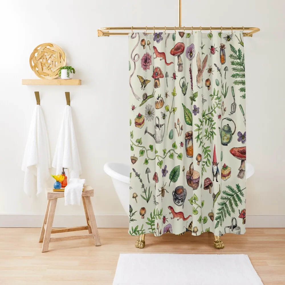 

Cottagecore light green Shower Curtain For Shower Accessories For Shower And Services Waterproof Curtain