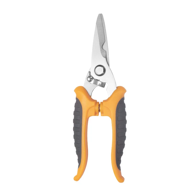 

Dobeli 7 Inch Stainless Steel Multi-purpose Scissors PP TPR Handle Professional Electrician Wire Stripping Scissors Industry