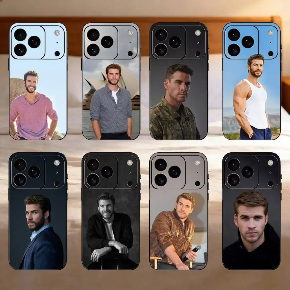 

Liam Hemsworth Phone Case For iPhone 17,16,15,14,13,12,11 Plus,Pro Max,SE4Soft Silicone Black Cover