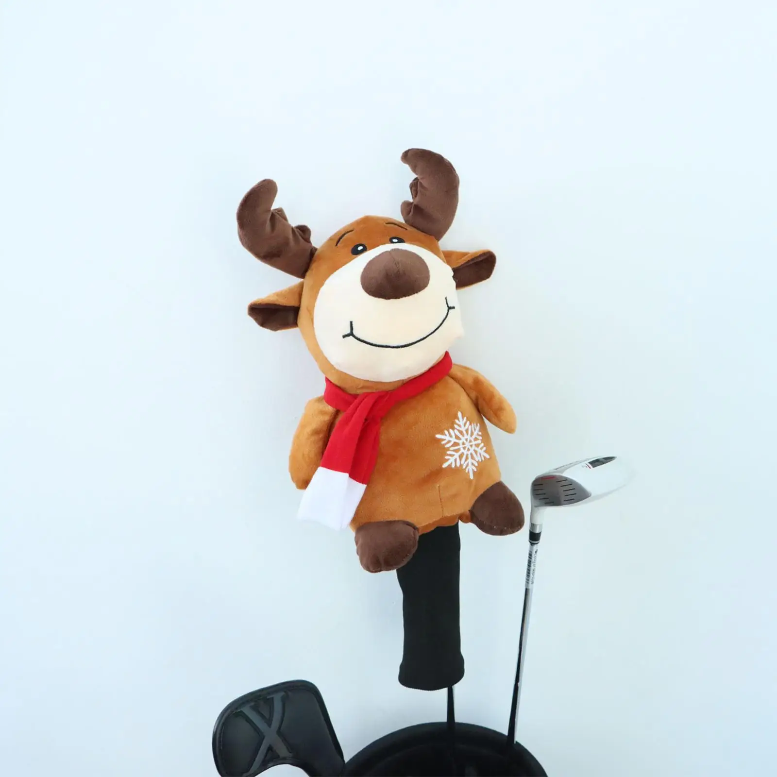 غطاء رأس خشبي للجولف على شكل رأس حيوان عيد الميلاد بدون خشب 1 غطاء رأس نادي لطيف الأيائل #5