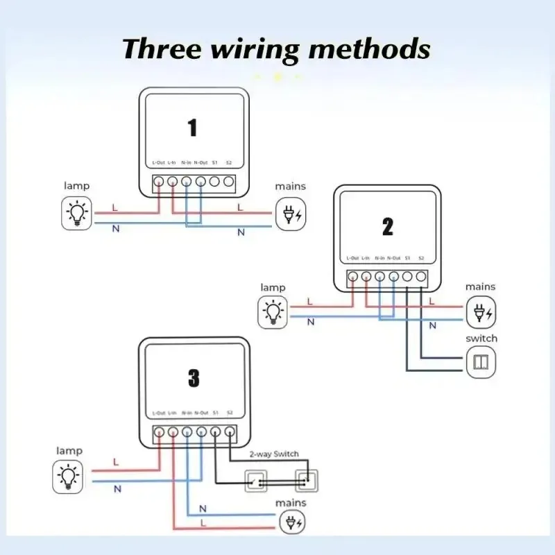 16A Wifi Smart Switch Smart Home interruttori della luce modulo controllo a 2 vie funziona con Tuya Smart Life Alexa Google Home Switch