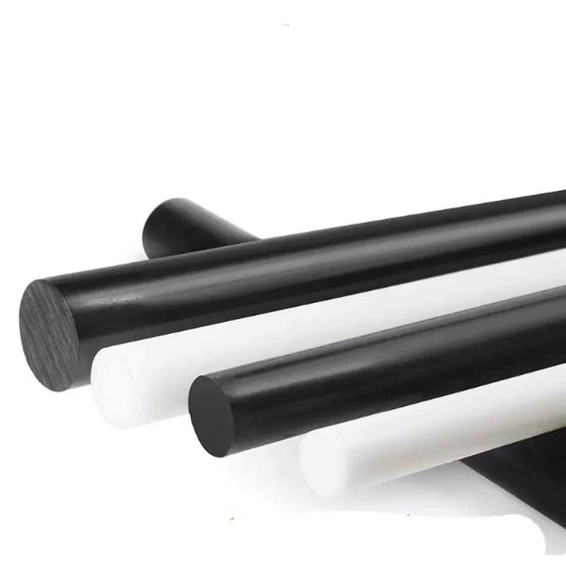 Schwarz Weiß Acetal Delrin Kunststoff POM Nylon Stange Welle Bar 5mm 6mm 8mm 10mm 12mm 15mm 20mm 25mm 30mm 35mm 40mm 45mm 50mm 220mm