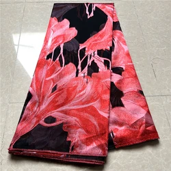 2023High Quality African Nigerian Tulle Lace Fabric Organza Embroidery Guipure Party Gown Dress Brocade Jacquard Wedding 5Yard