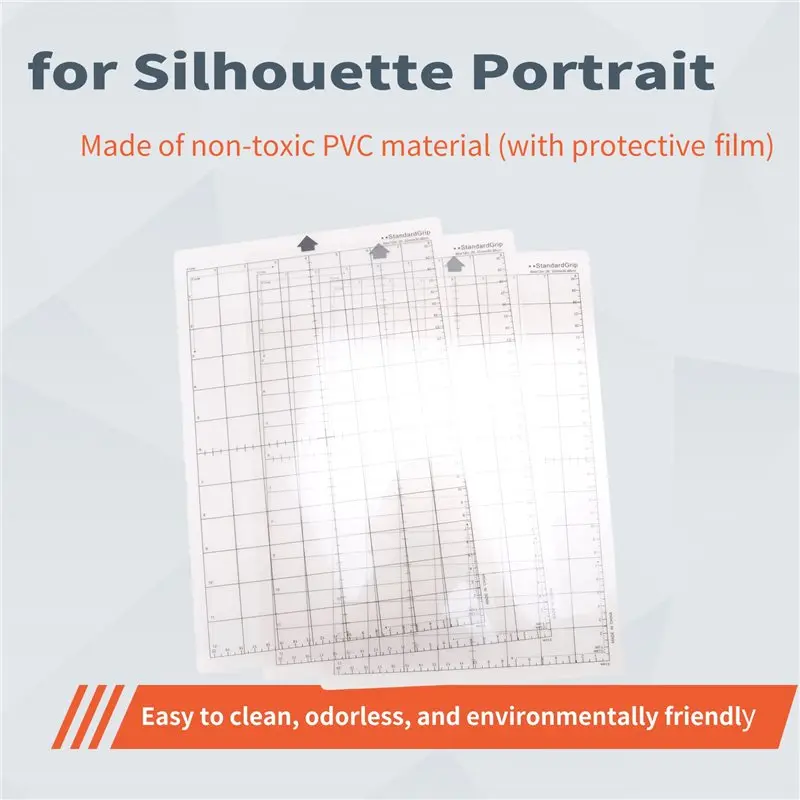 A98E-Cutting Mats For Silhouette Portrait(3 Pack) 12X8in Cutting Mats Replacement For Silhouette Cameo Accessories