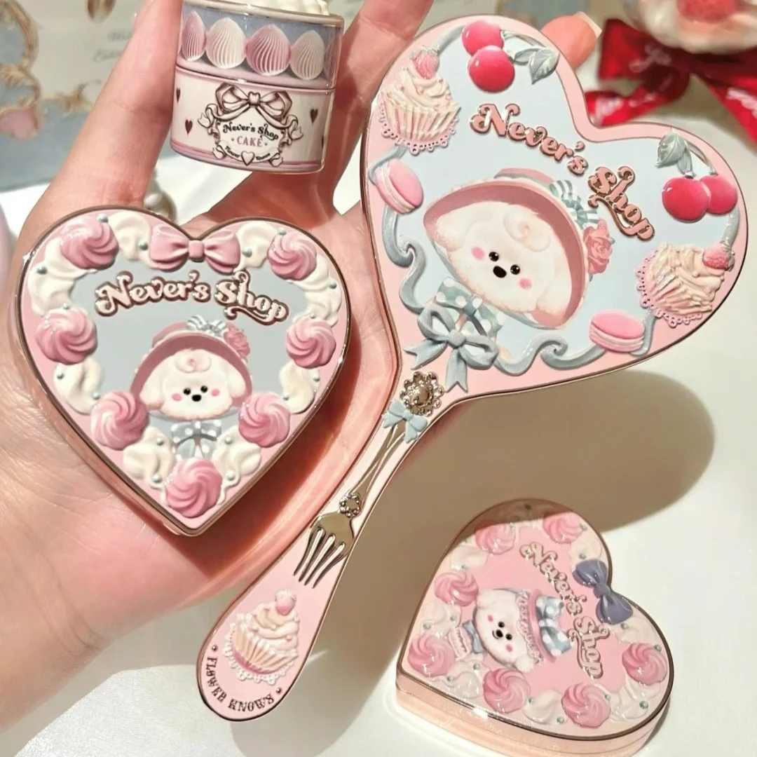 

FLOWER KNOWS Naiva Pink Blue Collection: Портативное зеркало для макияжа, милое зеркальце, инструмент для макияжа