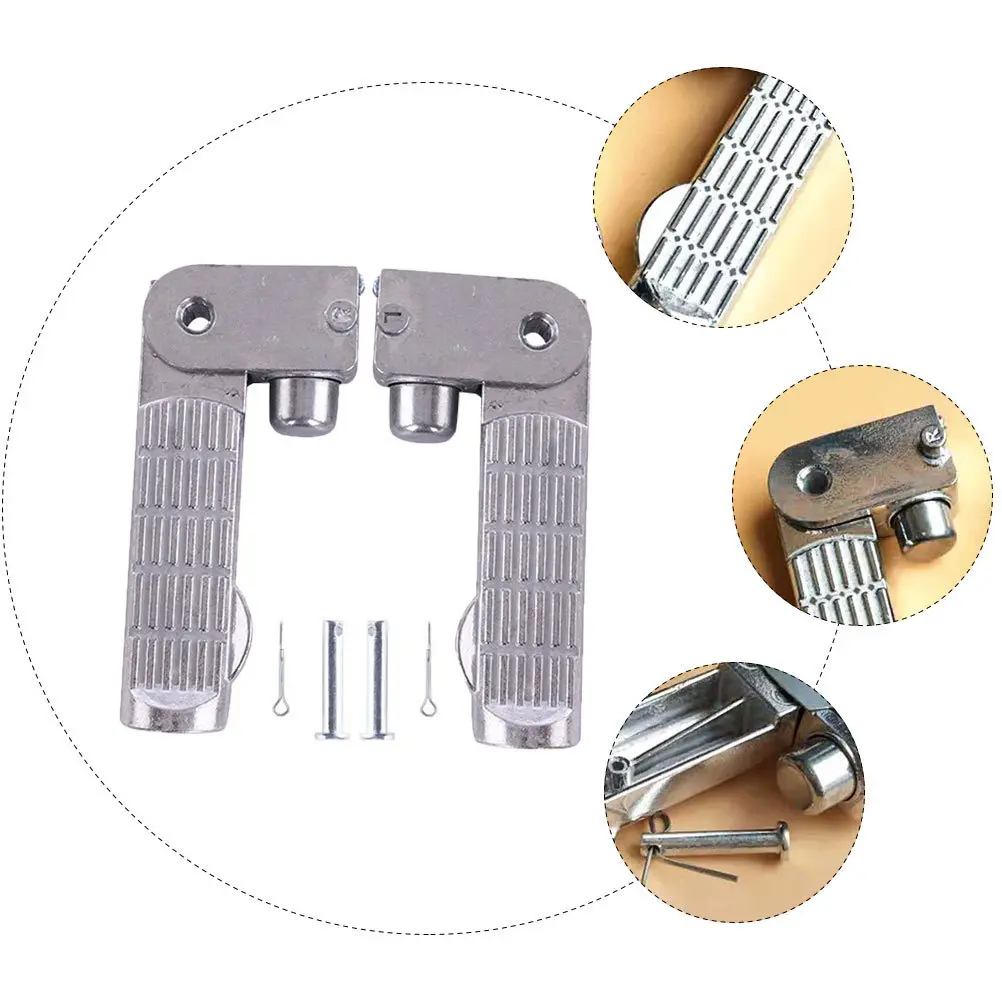 

1Pair Electric Vehicle Foot Peg Aluminum Alloy Footrest Sturdy Build Scratch Protection Wide Platform Reliable Performance Long