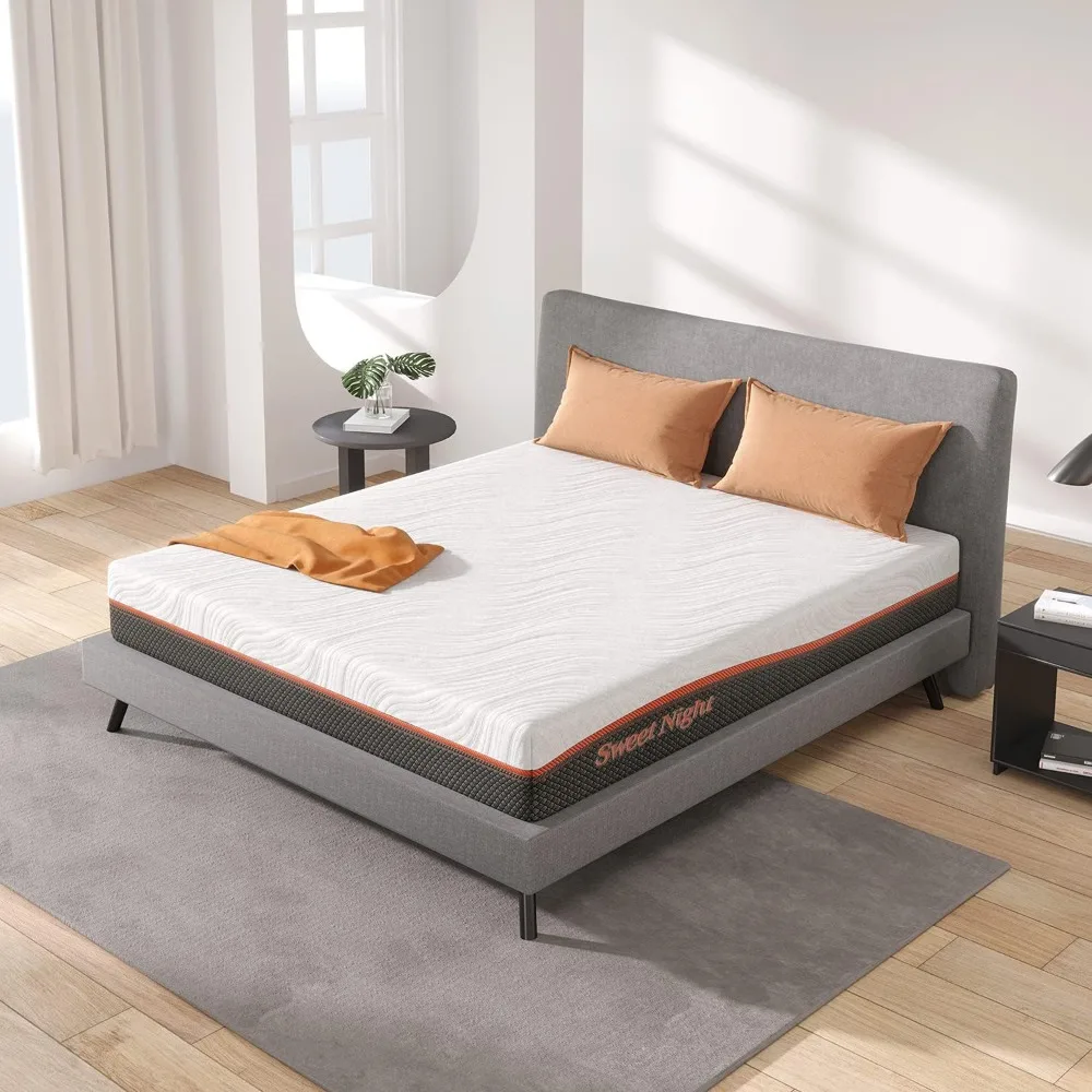 Twin Mattress, 8” Hybrid Mattress with Gel Memory Foam & Pocket Innerspring for Cool Sleep & Spine Protection Mattress