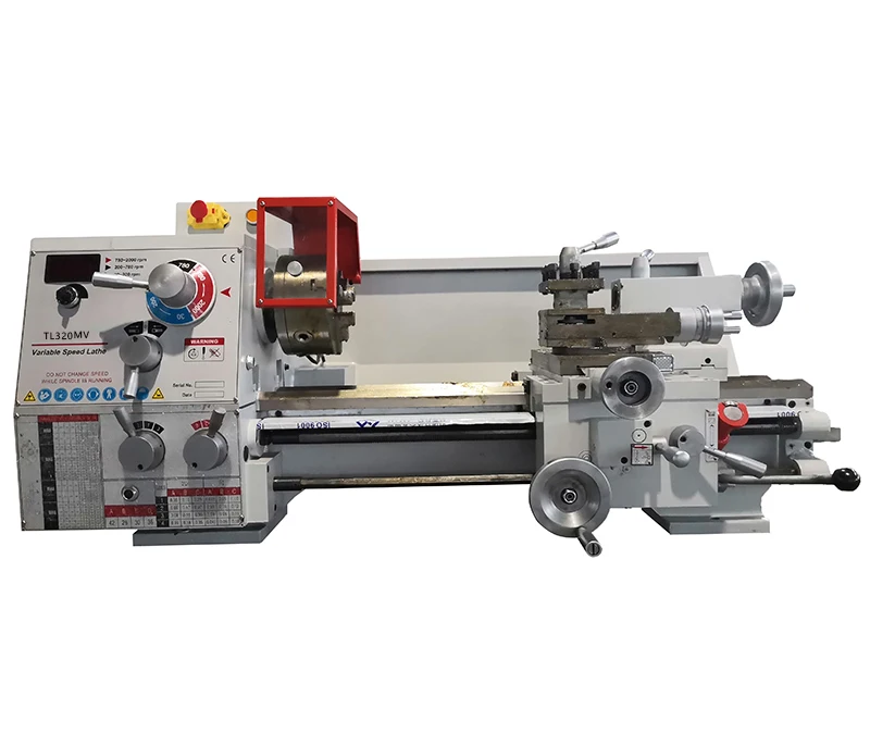 TL320MV*750mm Variable Speed 38mm Spindle Bore Mini Metal Bench Lathe