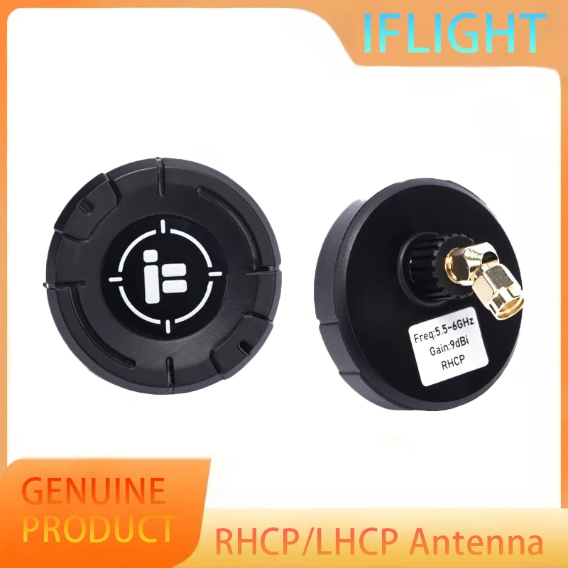 

IFlight Pigeon 5,8G с круговой поляризацией, направленная патч-антенна FPV с усилением 9 дБи RP-SMA LHCP RHCP с 2 адаптерами 45 градусов