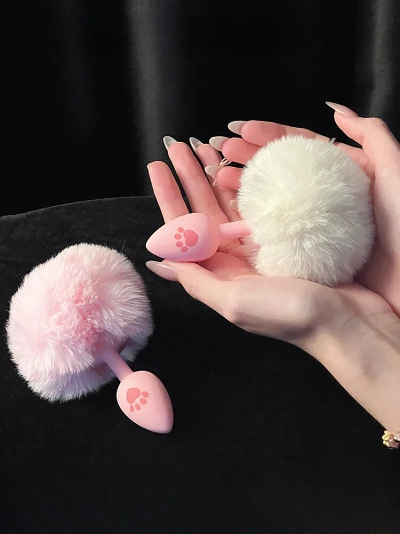 Cola de silicona con forma de pata de gato y conejo de peluche, accesorios de Cosplay divertidos y sexys para parejas, accesorio de juego de rol juguetón, complemento de disfraz de dulce deseo
