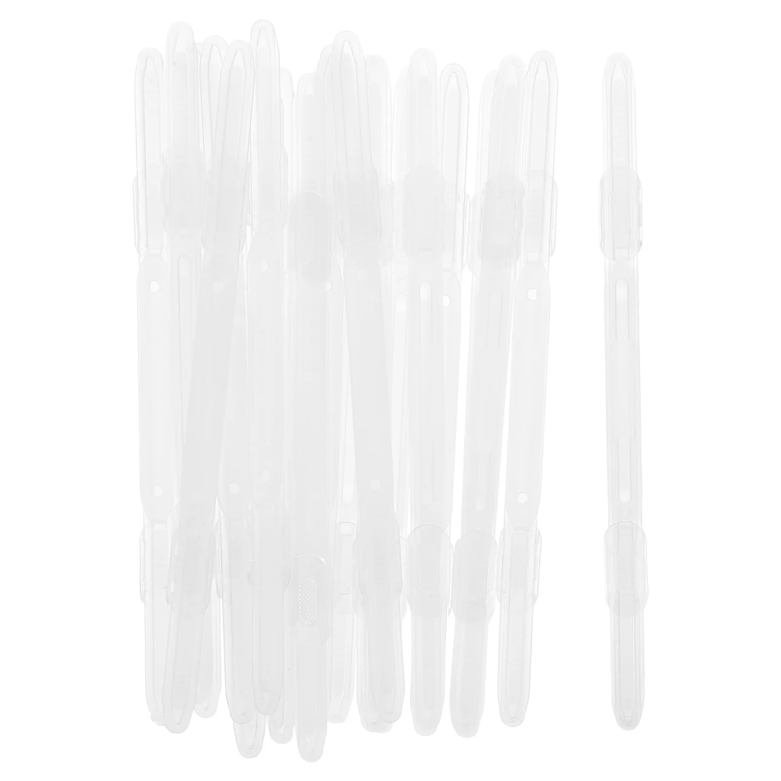 20 Pcs Multifunctional Double Hole Clip Binding Combs Binder Paper Clips Stickers Spine Labels Mechanism Binders