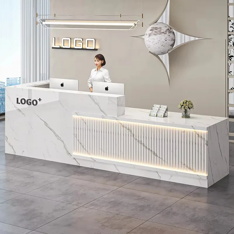 

Beauty Modern Reception Desks Cashier Design Luxury Office Reception Desks Pulpit Salon Recepción Negocio Commercial Furniture