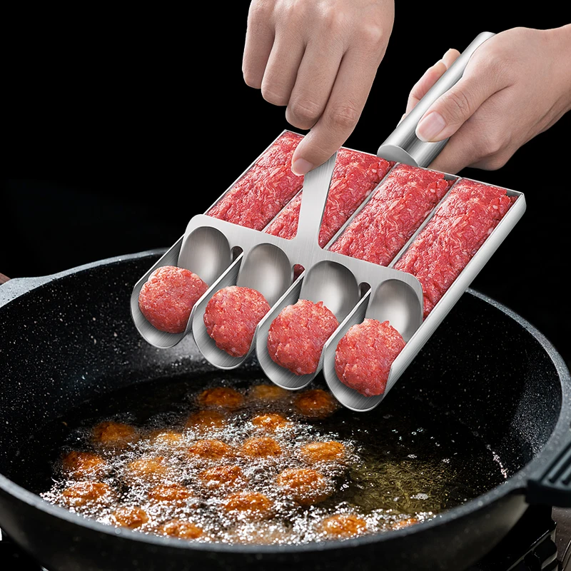 Meatball Maker - Stainless Steel Meatball Mold for Easy Homemade Meatballs, Salad Balls, Sandwich - Perfect for Family Cooking