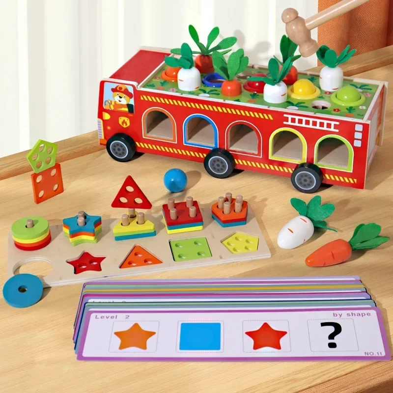 

Montessori Toys Early Educational Manipulatives Wooden Color & Shape for 1 2 3 Year Old Toddlers Baby Toys 12+ Months Boys Girls