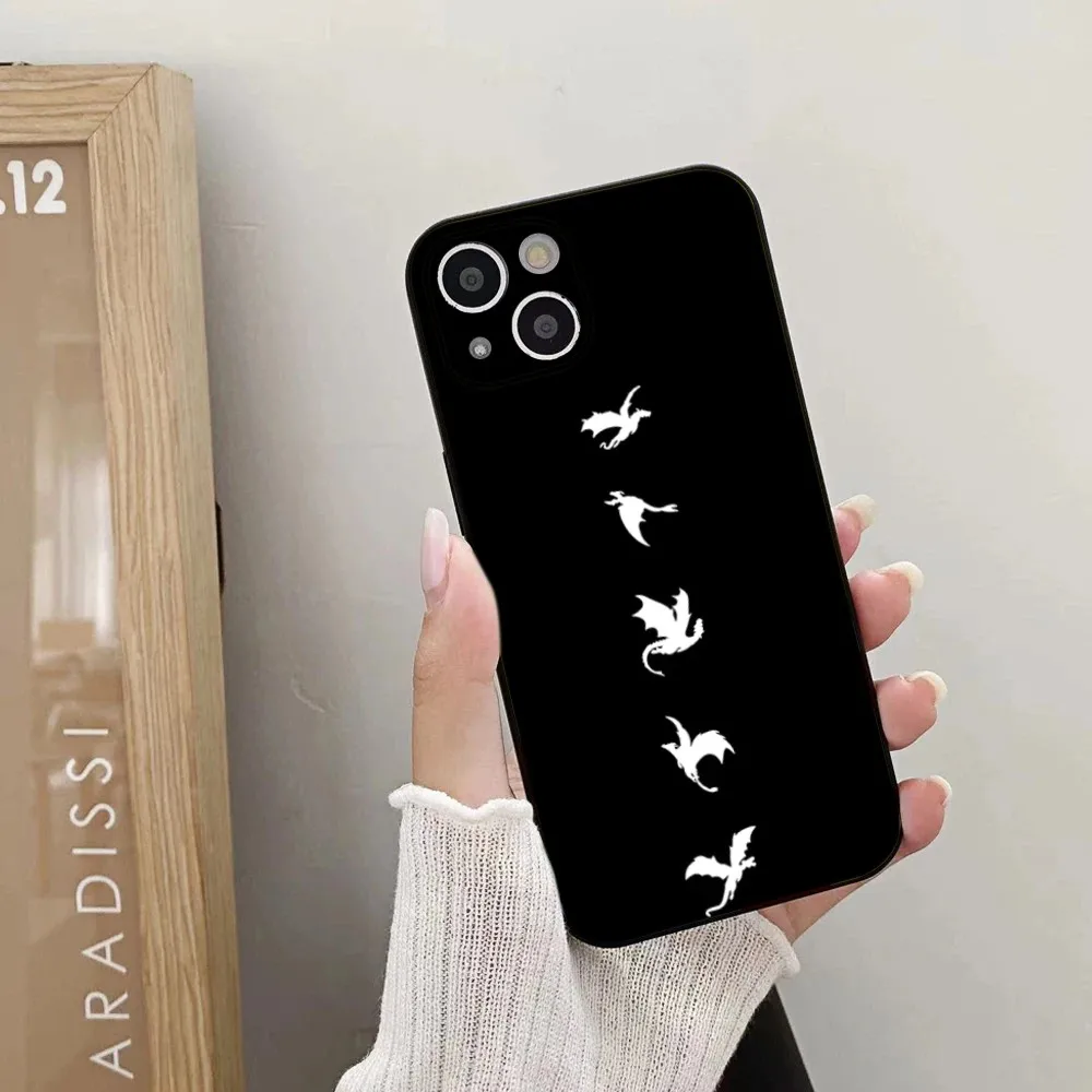 F-Fourth Wing Phone Case For iPhone 15,14,13,12,11 Plus,Pro,Max,XR,XS,X,7,8 Plus,SE,Mini Silicone Soft