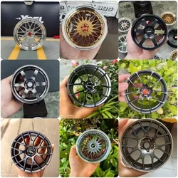 Hot Sale 1/5 Car Model Forging Bbs Rays Metal Aluminum Edge Modification Wheel Hub Desktop Display Personalized Modification Toy