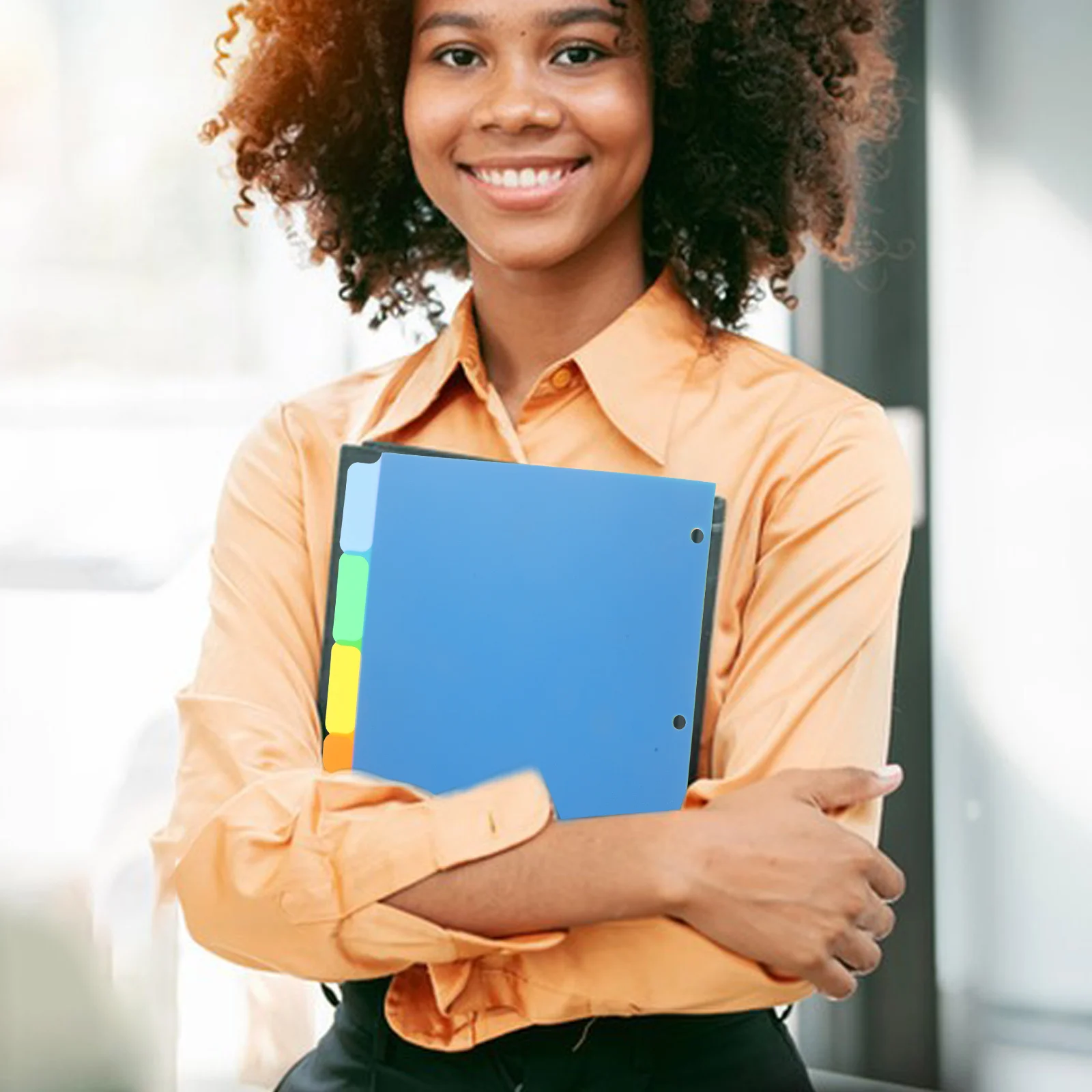 

5 шт. цветные разделители для переплета, материал PP, индексные вкладки для блокнота для офисных отчетов, журналы, классификация ежедневного использования