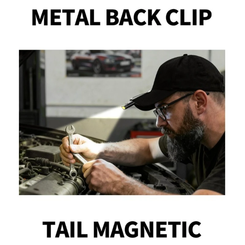 Светодиодный брелок-фонарик, многофункциональный портативный фонарик, карманный фонарь, перезаряжаемый с зажимом для крышки, прожектор, рабочий свет с магнитом