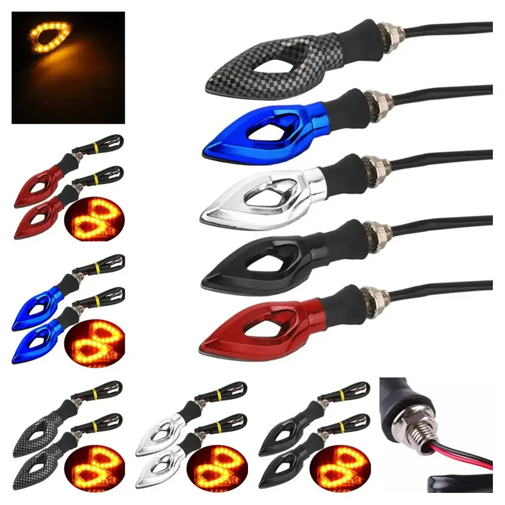 

Universal Motorcycle 12 LED Turn Signal Light Amber Tail Light Motorbike Flasher Waterproof Indicator Light Blade Lamp