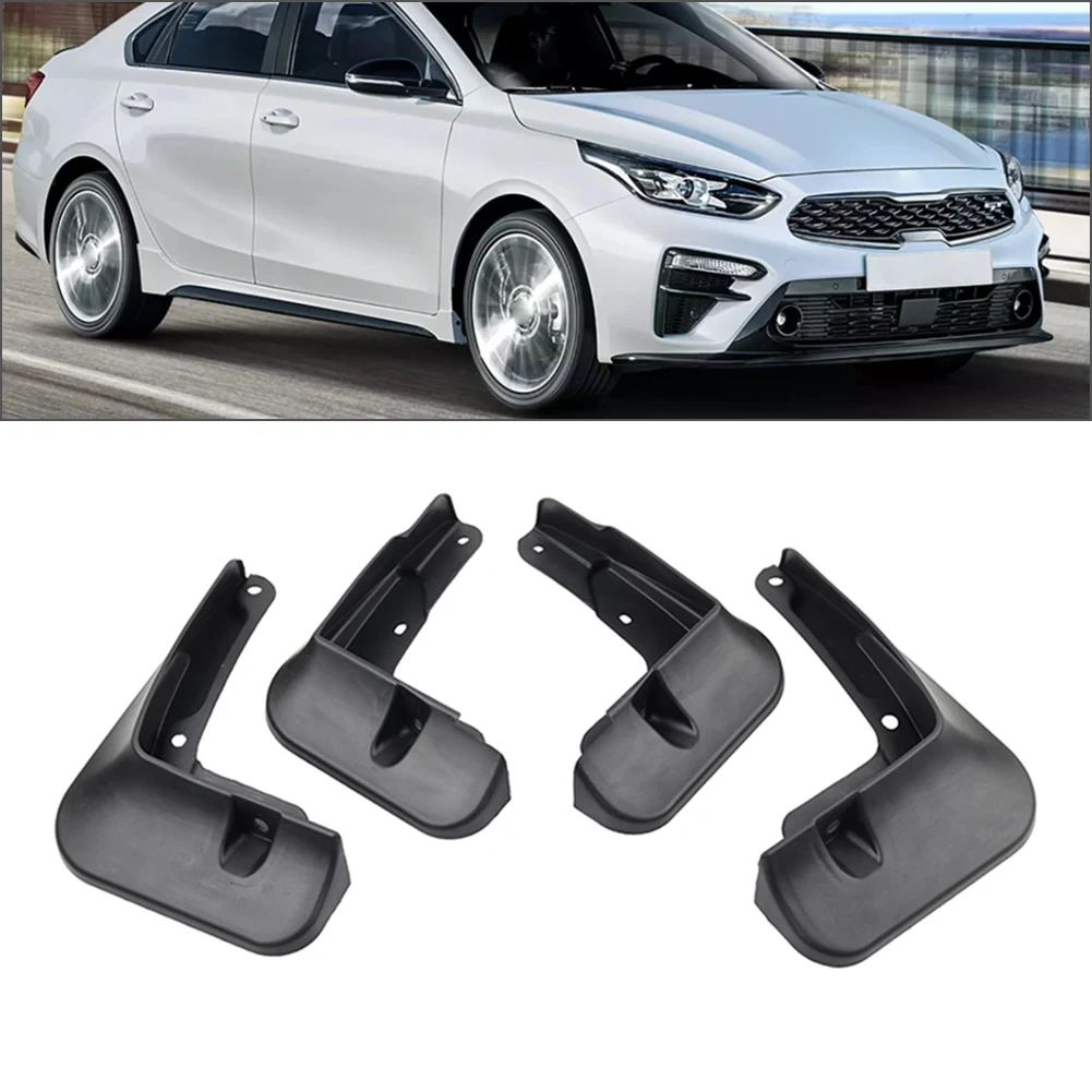 4pcs Car Wheel Mud Flaps Splash Guards PP + TPO For Kia Forte / Cerato/ K3 GT SE Sedan 2019 2020 2021