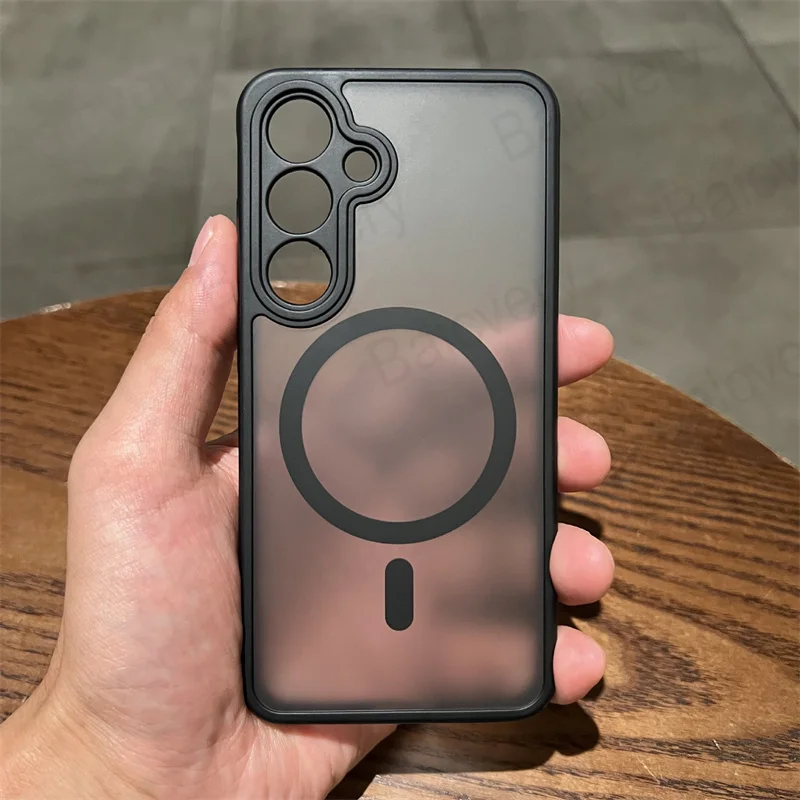 Hard Case for Samsung Galaxy A56 A16 A36 A55 A15 A05S A17 A26 5G Case with Magnetic Wireless Charger Sticker