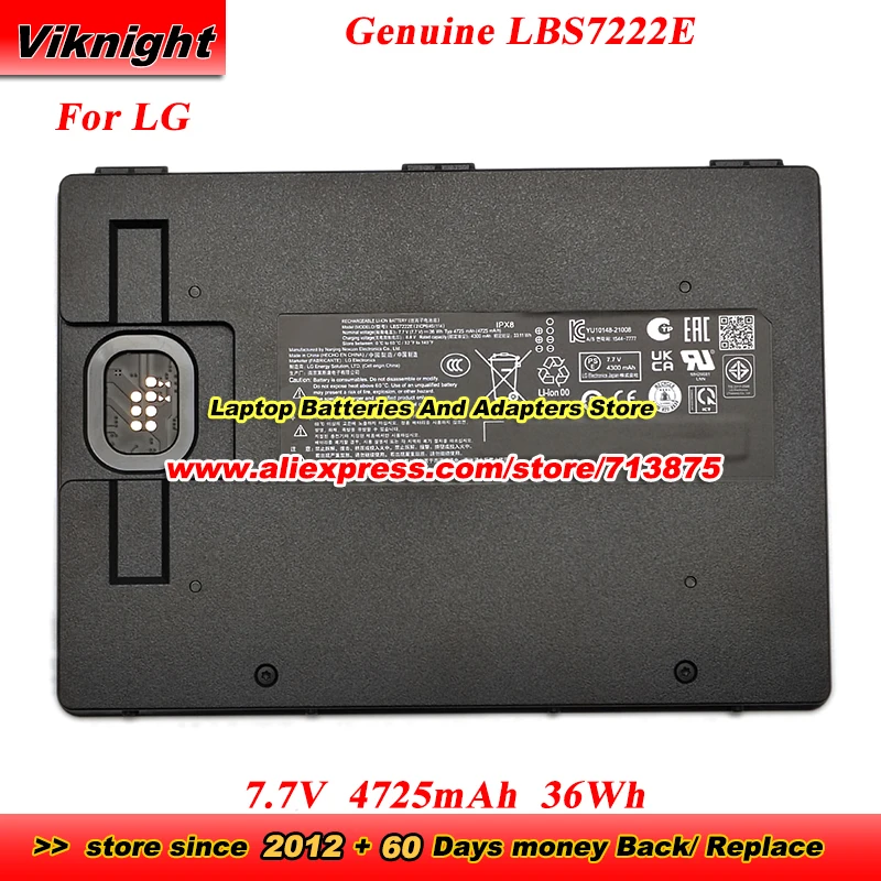 

Оригинальный аккумулятор LBS7222E 7,7 В 4725 мАч 36 Втч для LG 17HQ701G-B с плоской панелью, цифровой рентгеновский детектор