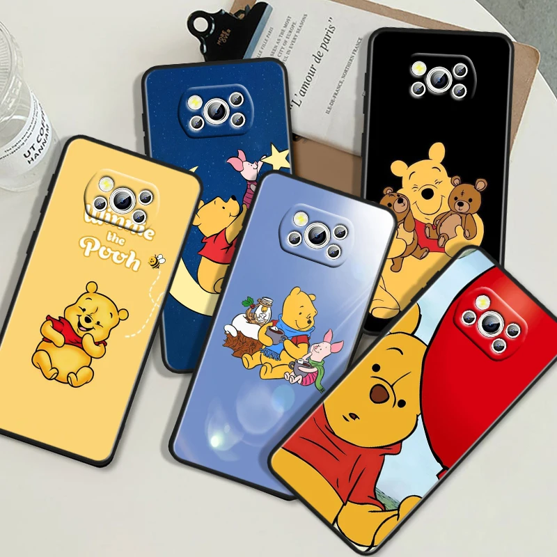 Cool Disney Winnie Bear For Honor V20 10i 10X 9S 9X 9C 9A 8X 8C 8A 7S 7C 7A Magic 5 Lite Pro MAX Black Soft Phone Case